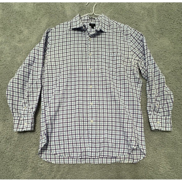 J. Crew Other - J. Crew Shirt Men's L Plaid‎ Button Down Long Sleeve Crosby 120's 2-ply Cotton